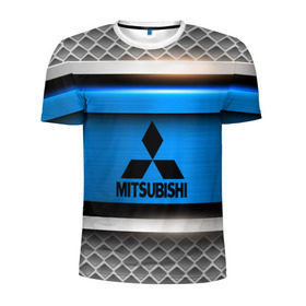 Мужская футболка 3D спортивная с принтом MITSUBISHI SPORT в Екатеринбурге, 100% полиэстер с улучшенными характеристиками | приталенный силуэт, круглая горловина, широкие плечи, сужается к линии бедра | Тематика изображения на принте: 