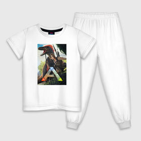 Детская пижама хлопок с принтом Ark Survival Evolved в Екатеринбурге, 100% хлопок |  брюки и футболка прямого кроя, без карманов, на брюках мягкая резинка на поясе и по низу штанин
 | арк