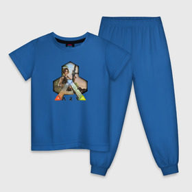 Детская пижама хлопок с принтом Ark Survival Evolved в Екатеринбурге, 100% хлопок |  брюки и футболка прямого кроя, без карманов, на брюках мягкая резинка на поясе и по низу штанин
 | Тематика изображения на принте: арк