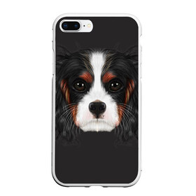 Чехол для iPhone 7Plus/8 Plus матовый с принтом Cavalier King Charles в Екатеринбурге, Силикон | Область печати: задняя сторона чехла, без боковых панелей | голова | собака | спаниель