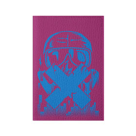 Обложка для паспорта матовая кожа с принтом Mute в Екатеринбурге, натуральная матовая кожа | размер 19,3 х 13,7 см; прозрачные пластиковые крепления | r6 | rainbow six siege | tom clancy | мьют
