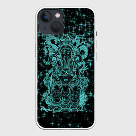 Чехол для iPhone 13 с принтом Нефритовый Будда в Екатеринбурге,  |  | блеск | звезды | китай | нефрит | прикольные | традиция | храм | шанхай | яркие