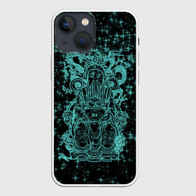 Чехол для iPhone 13 mini с принтом Нефритовый Будда в Екатеринбурге,  |  | блеск | звезды | китай | нефрит | прикольные | традиция | храм | шанхай | яркие