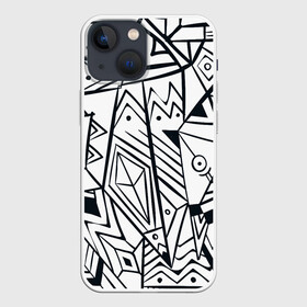 Чехол для iPhone 13 mini с принтом Boho Style 2 в Екатеринбурге,  |  | Тематика изображения на принте: абстракция | арт | линии | рисунок | узор | фигуры | этника