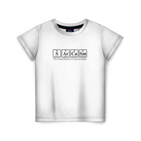Детская футболка 3D с принтом Sarcasm в Екатеринбурге, 100% гипоаллергенный полиэфир | прямой крой, круглый вырез горловины, длина до линии бедер, чуть спущенное плечо, ткань немного тянется | Тематика изображения на принте: сарказм