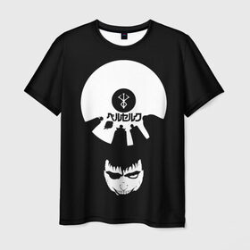Мужская футболка 3D с принтом Hand of God в Екатеринбурге, 100% полиэфир | прямой крой, круглый вырез горловины, длина до линии бедер | берсерк | гатс | гриффитс | рука бога | черный мечник