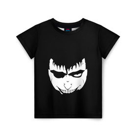 Детская футболка 3D с принтом Hand of God 2 в Екатеринбурге, 100% гипоаллергенный полиэфир | прямой крой, круглый вырез горловины, длина до линии бедер, чуть спущенное плечо, ткань немного тянется | берсерк | гатс | черный мечник