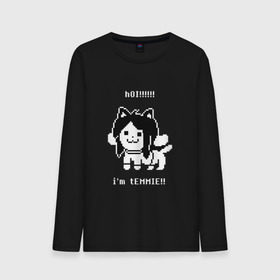 Мужской лонгслив хлопок с принтом Undertale в Екатеринбурге, 100% хлопок |  | temmie | андертейл | подземелье | темми