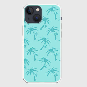 Чехол для iPhone 13 mini с принтом GTA Vice City в Екатеринбурге,  |  | grand theft auto | gta | minimal | palm trees | pink | tommy | tropical | vice city | вайс сити | гта | пальмы | паттерн | томми