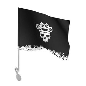 Флаг для автомобиля с принтом Five Finger Death Punch в Екатеринбурге, 100% полиэстер | Размер: 30*21 см | 5fdp | alternative | ffdp | groove | metal | metall | rock | альтернатива | грув | группа | метал | рок | череп