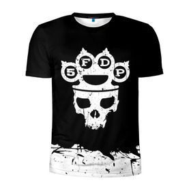 Мужская футболка 3D спортивная с принтом Five Finger Death Punch в Екатеринбурге, 100% полиэстер с улучшенными характеристиками | приталенный силуэт, круглая горловина, широкие плечи, сужается к линии бедра | 5fdp | alternative | ffdp | groove | metal | metall | rock | альтернатива | грув | группа | метал | рок | череп