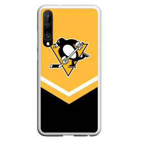 Чехол для Honor P30 с принтом Pittsburgh Penguins (Форма 1) в Екатеринбурге, Силикон | Область печати: задняя сторона чехла, без боковых панелей | питтсбург пингвинз