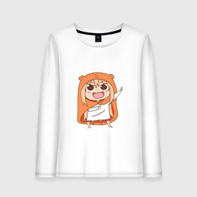 Женский лонгслив хлопок с принтом Umaru Chan в Екатеринбурге, 100% хлопок |  | Тематика изображения на принте: anime | аниме | анимэ | умару