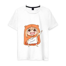 Мужская футболка хлопок с принтом Umaru Chan в Екатеринбурге, 100% хлопок | прямой крой, круглый вырез горловины, длина до линии бедер, слегка спущенное плечо. | anime | аниме | анимэ | умару