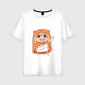 Женская футболка хлопок Oversize с принтом Umaru Chan в Екатеринбурге, 100% хлопок | свободный крой, круглый ворот, спущенный рукав, длина до линии бедер
 | anime | аниме | анимэ | умару