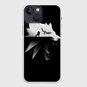 Чехол для iPhone 13 mini с принтом Волк в Екатеринбурге,  |  | Тематика изображения на принте: gerald | wild hunt | witcher | wolf | ведьмак | волк | дикая охота