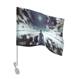 Флаг для автомобиля с принтом Ken Kaneki в Екатеринбурге, 100% полиэстер | Размер: 30*21 см | anime | ghoul | tokyo | tokyo ghoul | гуль | канеки | кен