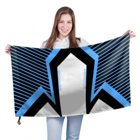 Флаг 3D с принтом Swimmer в Екатеринбурге, 100% полиэстер | плотность ткани — 95 г/м2, размер — 67 х 109 см. Принт наносится с одной стороны | пловец | пловчиха