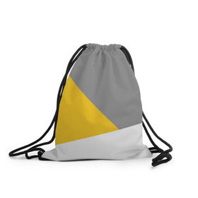 Рюкзак-мешок 3D с принтом Серый, желтый, белый-идеальное сочетание! в Екатеринбурге, 100% полиэстер | плотность ткани — 200 г/м2, размер — 35 х 45 см; лямки — толстые шнурки, застежка на шнуровке, без карманов и подкладки | 