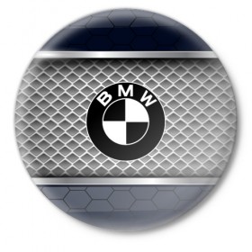 Значок с принтом BMW SPORT в Екатеринбурге,  металл | круглая форма, металлическая застежка в виде булавки | auto | bmw | car | авто | автомобиль | бмв | машина