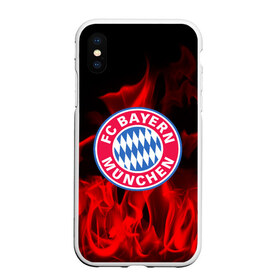 Чехол для iPhone XS Max матовый с принтом BAYERN MUNCHEN в Екатеринбурге, Силикон | Область печати: задняя сторона чехла, без боковых панелей | Тематика изображения на принте: football | soccer | байерн