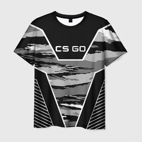 Мужская футболка 3D с принтом CS:GO в Екатеринбурге, 100% полиэфир | прямой крой, круглый вырез горловины, длина до линии бедер | counter | cs | cs go | cs:go | csgo | go | strike | контер страйк | контра | кс го | ксго | спецназ | террористы