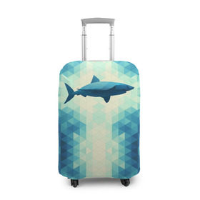 Чехол для чемодана 3D с принтом Акула в Екатеринбурге, 86% полиэфир, 14% спандекс | двустороннее нанесение принта, прорези для ручек и колес | Тематика изображения на принте: shark | водолаз | гарпун | глубина | дельфин | злость | зубы | кит | кровь | курорт | лето | море | океан | отдых | охота | плавник | пляж | риф | рыба | хищник | челюсти | челюсть