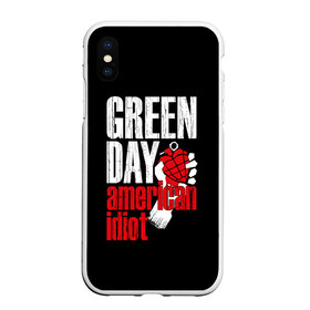 Чехол для iPhone XS Max матовый с принтом Green Day American Idiot в Екатеринбурге, Силикон | Область печати: задняя сторона чехла, без боковых панелей | green day | punk rock | билли джо армстронг | панк рок