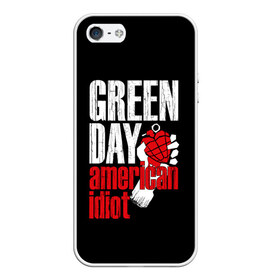 Чехол для iPhone 5/5S матовый с принтом Green Day American Idiot в Екатеринбурге, Силикон | Область печати: задняя сторона чехла, без боковых панелей | green day | punk rock | билли джо армстронг | панк рок