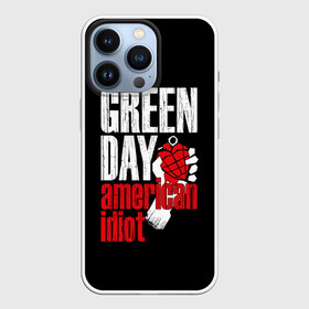 Чехол для iPhone 13 Pro с принтом Green Day American Idiot в Екатеринбурге,  |  | Тематика изображения на принте: green day | punk rock | билли джо армстронг | панк рок