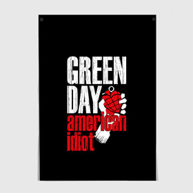 Постер с принтом Green Day American Idiot в Екатеринбурге, 100% бумага
 | бумага, плотность 150 мг. Матовая, но за счет высокого коэффициента гладкости имеет небольшой блеск и дает на свету блики, но в отличии от глянцевой бумаги не покрыта лаком | green day | punk rock | билли джо армстронг | панк рок