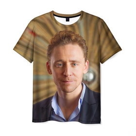 Мужская футболка 3D с принтом Томми в Екатеринбурге, 100% полиэфир | прямой крой, круглый вырез горловины, длина до линии бедер | Тематика изображения на принте: tom hiddleston | том хиддлстон