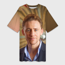 Платье-футболка 3D с принтом Томми в Екатеринбурге,  |  | Тематика изображения на принте: tom hiddleston | том хиддлстон