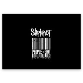 Поздравительная открытка с принтом Slipknot People в Екатеринбурге, 100% бумага | плотность бумаги 280 г/м2, матовая, на обратной стороне линовка и место для марки
 | alternative | iowa | metal | nu | slipknot | slipnot | taylor | метал | слипкнот | слипнот