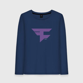 Женский лонгслив хлопок с принтом Faze Clan (Ultraviolet) в Екатеринбурге, 100% хлопок |  | 0x000000123 | csgo | faze | ultraviolet | ксго | фиолетовый