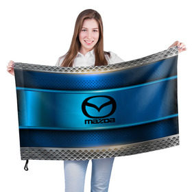 Флаг 3D с принтом MAZDA sport collection в Екатеринбурге, 100% полиэстер | плотность ткани — 95 г/м2, размер — 67 х 109 см. Принт наносится с одной стороны | auto | automobile | car | carbon | machine | mazda | motor | motor car | sport car | автомашина | бренд | легковой автомобиль | мазда | марка | спортивный автомобиль | тачка