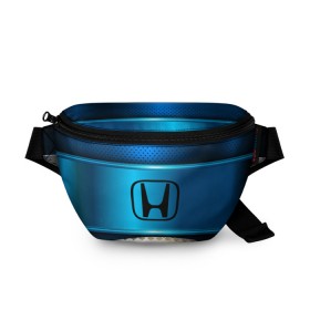 Поясная сумка 3D с принтом Honda sport collection в Екатеринбурге, 100% полиэстер | плотная ткань, ремень с регулируемой длиной, внутри несколько карманов для мелочей, основное отделение и карман с обратной стороны сумки застегиваются на молнию | auto | automobile | car | carbon | honda | machine | motor | motor car | sport car | автомашина | бренд | легковой автомобиль | марка | спортивный автомобиль | тачка | хонда