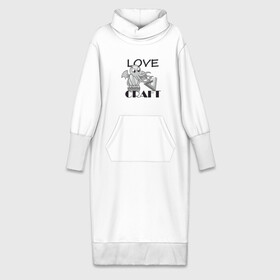 Платье удлиненное хлопок с принтом Love Craft в Екатеринбурге,  |  | love craft | lovecraft | ктулху | лавкрафт