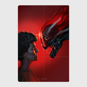 Магнитный плакат 2Х3 с принтом Ripley and Alien в Екатеринбурге, Полимерный материал с магнитным слоем | 6 деталей размером 9*9 см | alien | aliens | elleyart | ripley | рипли | чужие | чужой