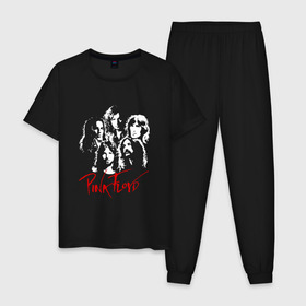 Мужская пижама хлопок с принтом Pink Floyd в Екатеринбурге, 100% хлопок | брюки и футболка прямого кроя, без карманов, на брюках мягкая резинка на поясе и по низу штанин
 | pink floyd | pinkfloyd | арт | артрок | группа | дэвид гилмор | пинк флойд | пинкфлойд | прогрессивный | психоделический | рок | сид барретт | симфонический | спэйс | эйсид | экспериментальный