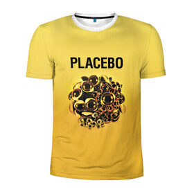 Мужская футболка 3D спортивная с принтом Placebo в Екатеринбурге, 100% полиэстер с улучшенными характеристиками | приталенный силуэт, круглая горловина, широкие плечи, сужается к линии бедра | Тематика изображения на принте: placebo | альтернативный | инди | индирок | плацебо | рок