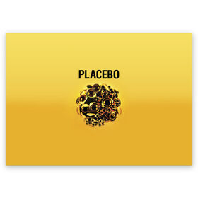 Поздравительная открытка с принтом Placebo в Екатеринбурге, 100% бумага | плотность бумаги 280 г/м2, матовая, на обратной стороне линовка и место для марки
 | Тематика изображения на принте: placebo | альтернативный | инди | индирок | плацебо | рок