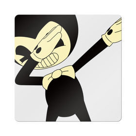 Магнит виниловый Квадрат с принтом Bendy and the ink machine Dab в Екатеринбурге, полимерный материал с магнитным слоем | размер 9*9 см, закругленные углы | batim | bendy | bendy and the ink machine | dab | horror | ink | machine | rap | trend