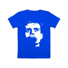 Детская футболка хлопок с принтом Ian Curtis в Екатеринбурге, 100% хлопок | круглый вырез горловины, полуприлегающий силуэт, длина до линии бедер | ian curtis | joy division | rock | unknown pleasures | иэн кёртис | рок