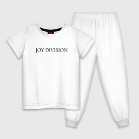 Детская пижама хлопок с принтом Joy Division в Екатеринбурге, 100% хлопок |  брюки и футболка прямого кроя, без карманов, на брюках мягкая резинка на поясе и по низу штанин
 | Тематика изображения на принте: ian curtis | joy division | rock | unknown pleasures | иэн кёртис | рок