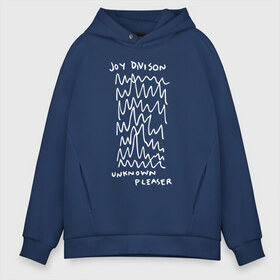 Мужское худи Oversize хлопок с принтом Joy Division в Екатеринбурге, френч-терри — 70% хлопок, 30% полиэстер. Мягкий теплый начес внутри —100% хлопок | боковые карманы, эластичные манжеты и нижняя кромка, капюшон на магнитной кнопке | ian curtis | joy division | rock | unknown pleasures | иэн кёртис | рок