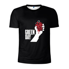 Мужская футболка 3D спортивная с принтом Green Day в Екатеринбурге, 100% полиэстер с улучшенными характеристиками | приталенный силуэт, круглая горловина, широкие плечи, сужается к линии бедра | Тематика изображения на принте: american idiot
