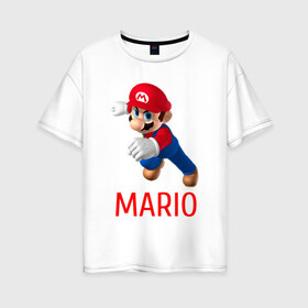 Женская футболка хлопок Oversize с принтом Марио и Луиджи в Екатеринбурге, 100% хлопок | свободный крой, круглый ворот, спущенный рукав, длина до линии бедер
 | luigi | mario | луиджи | марио | нинтендо