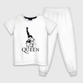 Детская пижама хлопок с принтом Queen в Екатеринбурге, 100% хлопок |  брюки и футболка прямого кроя, без карманов, на брюках мягкая резинка на поясе и по низу штанин
 | paul rodgers | queen | quen | брайан мэй | глэм | группа | джон дикон | квин | королева | куин | меркури | меркьюри | мэркури | поп | роджер тейлор | рок | фредди | фреди | хард | хардрок
