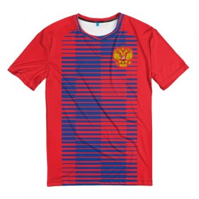 Мужская футболка 3D с принтом Russia WC Pre-match в Екатеринбурге, 100% полиэфир | прямой крой, круглый вырез горловины, длина до линии бедер | Тематика изображения на принте: 